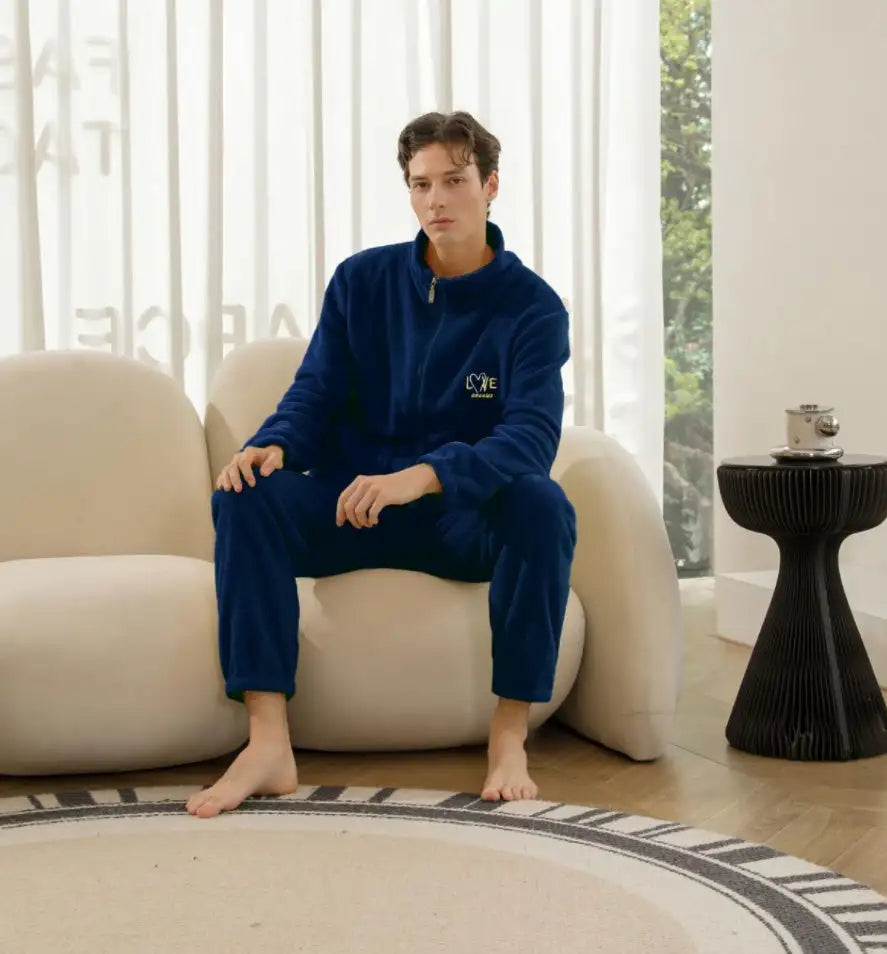 Men's Pajama Velvet Set - Lootquake