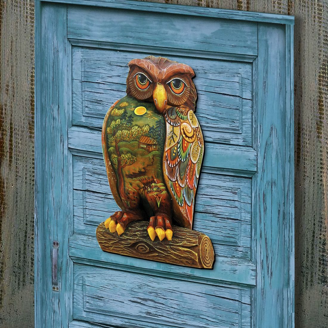 Owl Halloween Door Decor by G. DeBrekht - Thanksgiving Halloween Decor - 8158912H