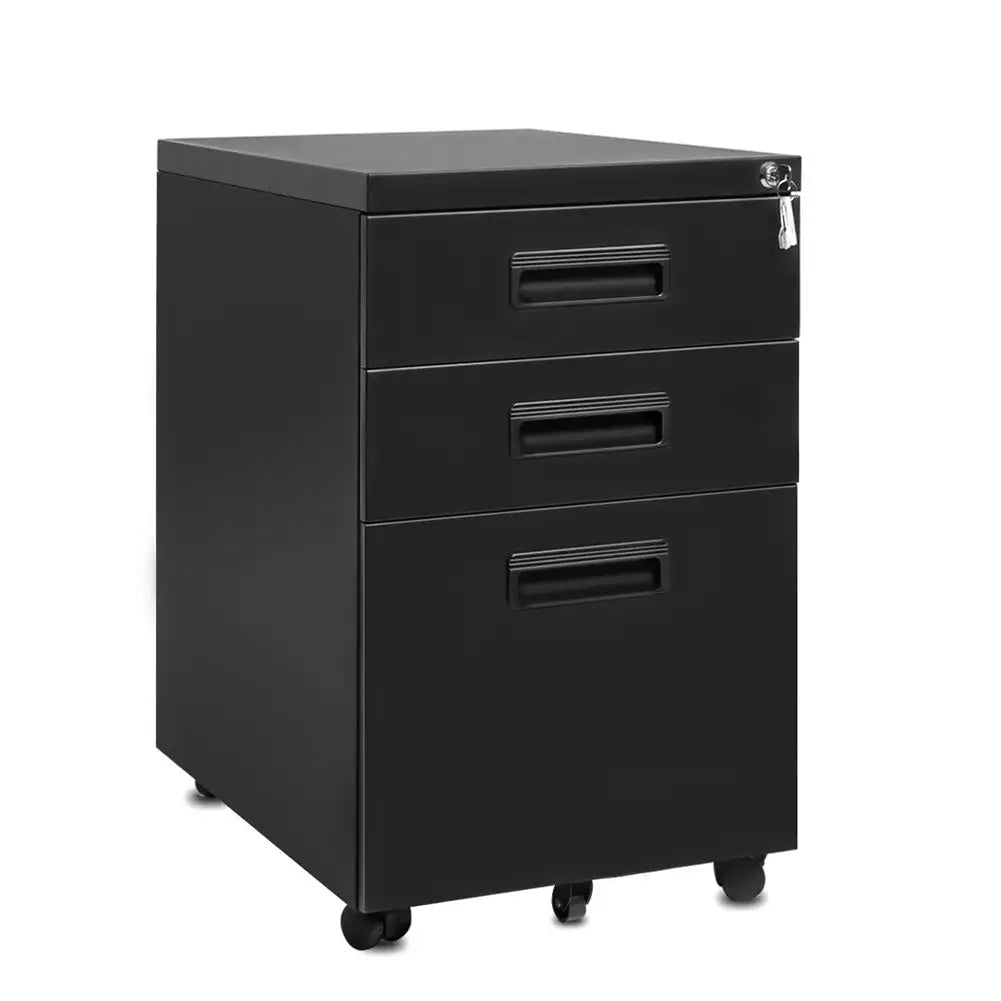 3-Drawer Mobile File Cabinet with Keys, 15.4 - Lootquake