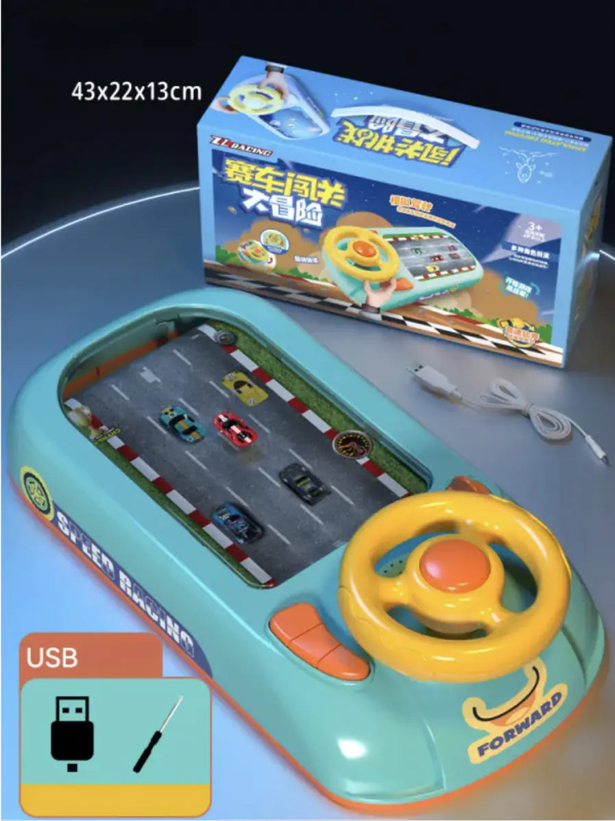 Children's Driving Simulation Toys Puzzle Electric Desktop Game Console - Lootquake