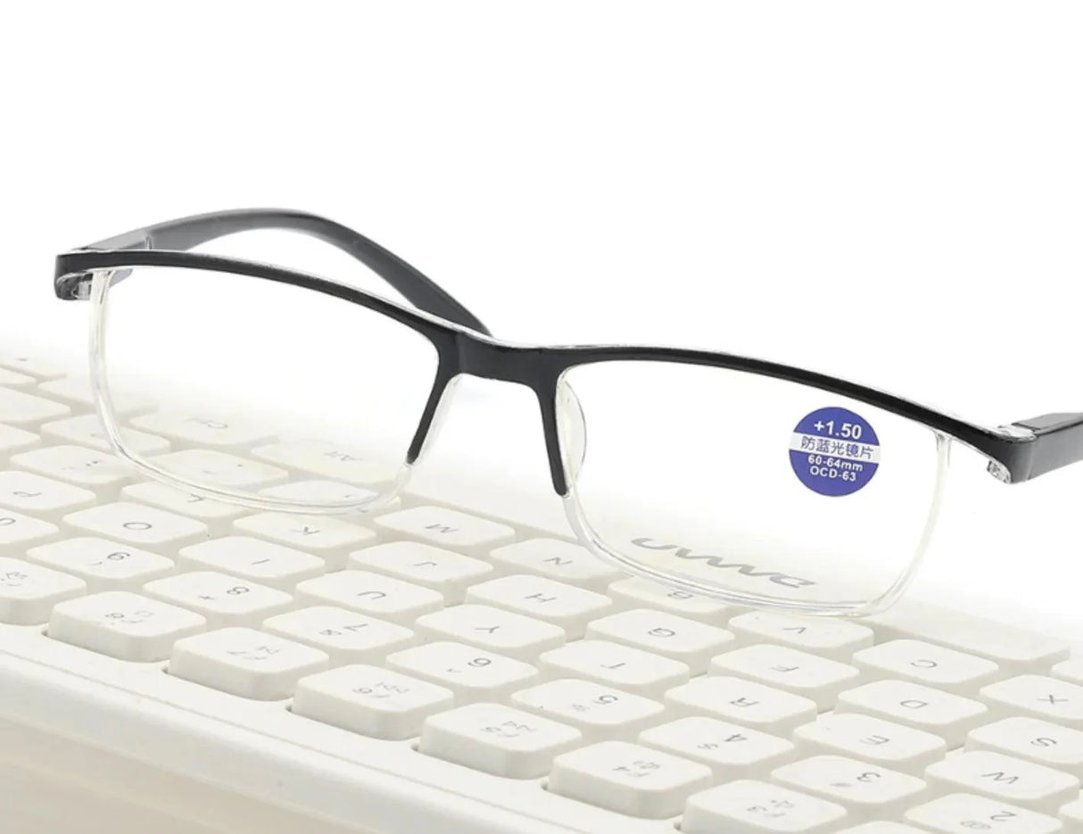 BrightVision 4-Pack Spring Hinge Anti-Blue Light Readers - Stylish Protection for Your Eyes