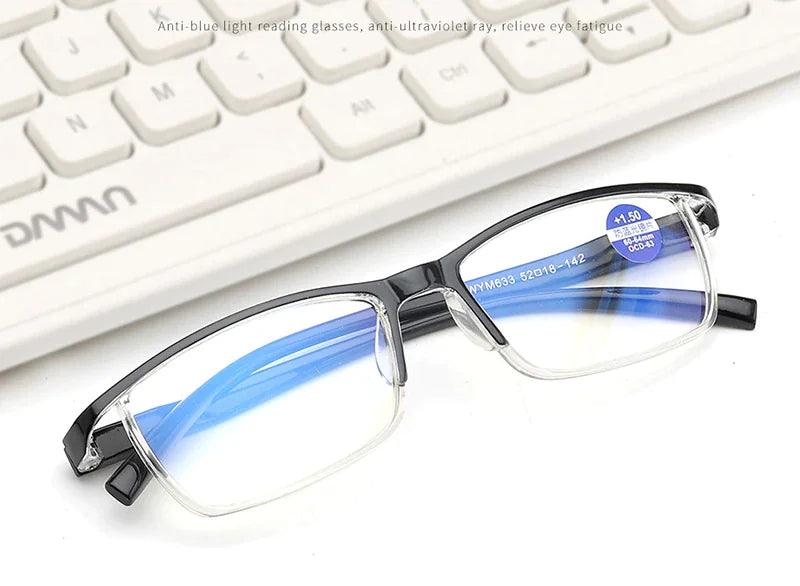 BrightVision 4-Pack Spring Hinge Anti-Blue Light Readers - Stylish Protection for Your Eyes