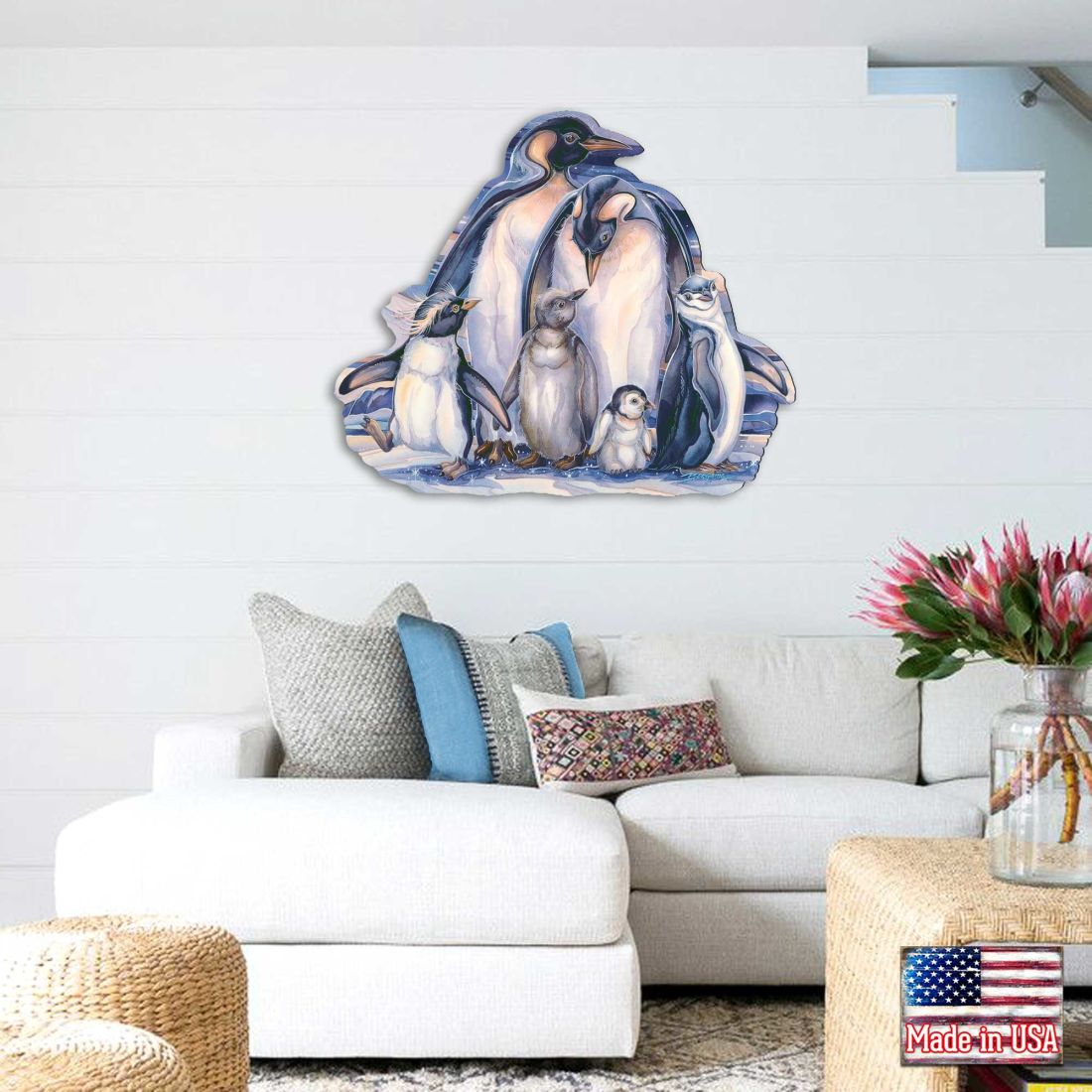 Arte mural de vida silvestre "Sno Buddy Like You" - J. Bergsma - Decoración navideña de vida silvestre - 8591659W-JB