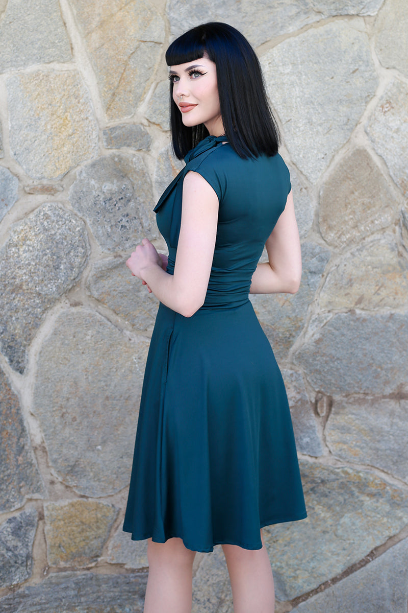 Vestido Bombshell en verde abeto