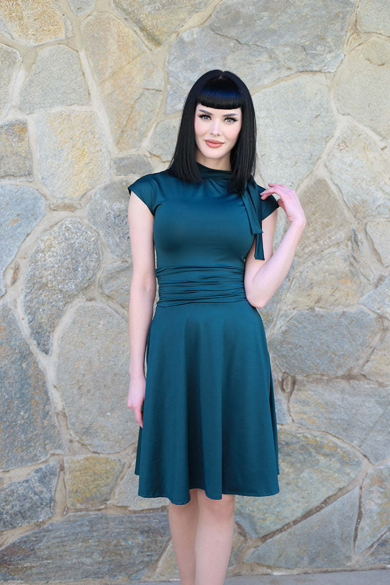 Vestido Bombshell en verde abeto