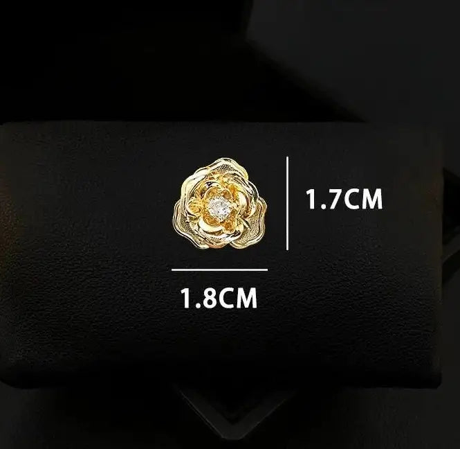 Retro Camellia Zircon Needle - Lootquake