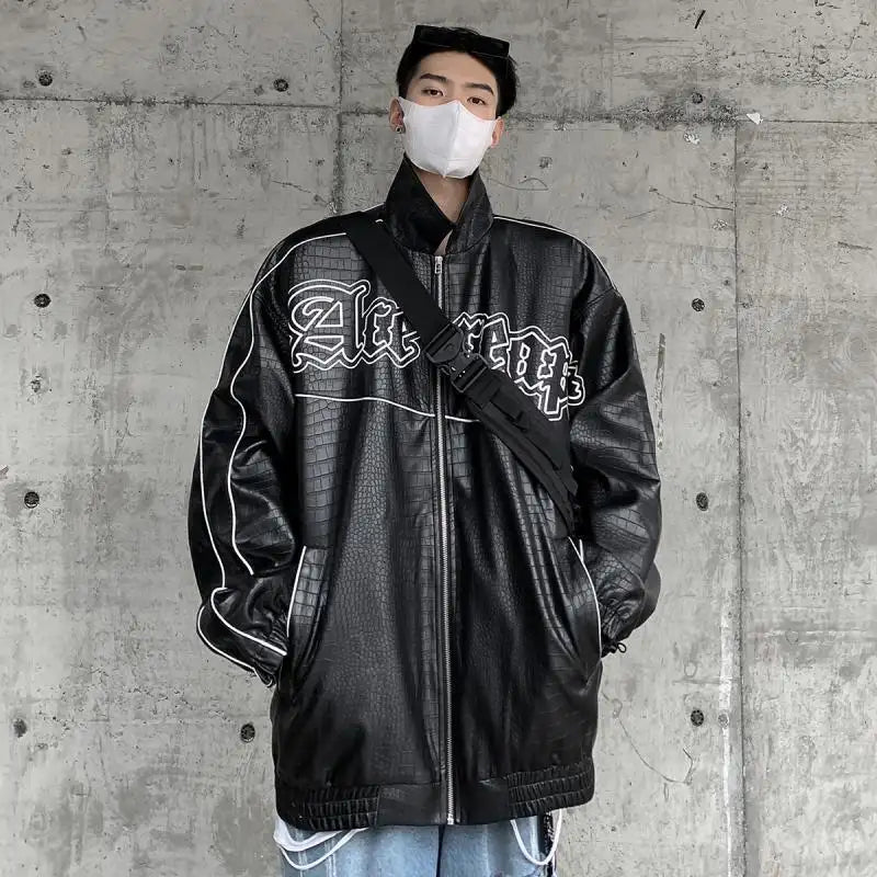 High Street Locomotive PU Snake Skin Pattern Overalls - Lootquake