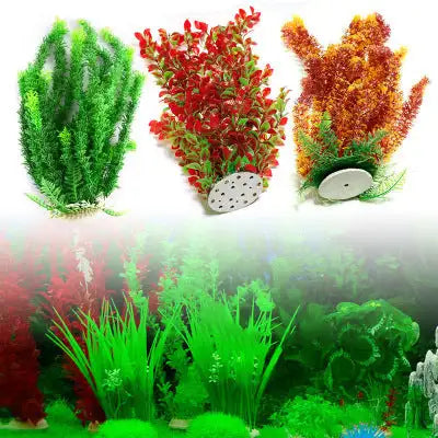 Aquarium fish tank ornament simulation plant - Lootquake