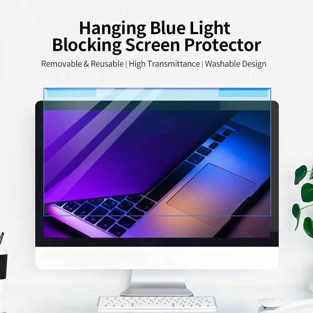 Hanging Blue Light Blocking Screen Protector High-transmittance-Anti-UV Eye Protection Film for 23-24'' Desktop-Monitor - Lootquake
