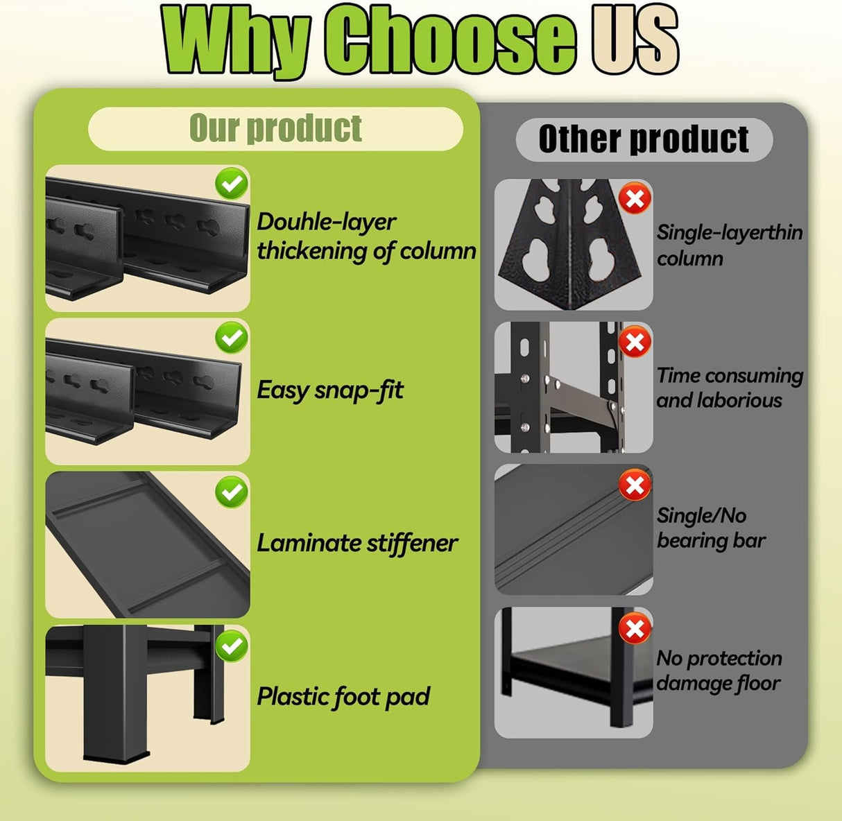 Book Shelf, 5 Tier Metal Wide Book Shelves, Heavy Duty Bookcase, Adjustable Bookshelf, Tall Book Shelf for Living Room & Bedroom and Library, Black Book Shelf (35.4" W*16" D*72" H)-4