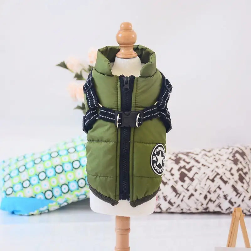 Waterproof Dog Clothes Winter Dog Coat With Harness Warm Pet Clothing Big Dog Jacket Chihuahua Labrador Coat Costume - Lootquake