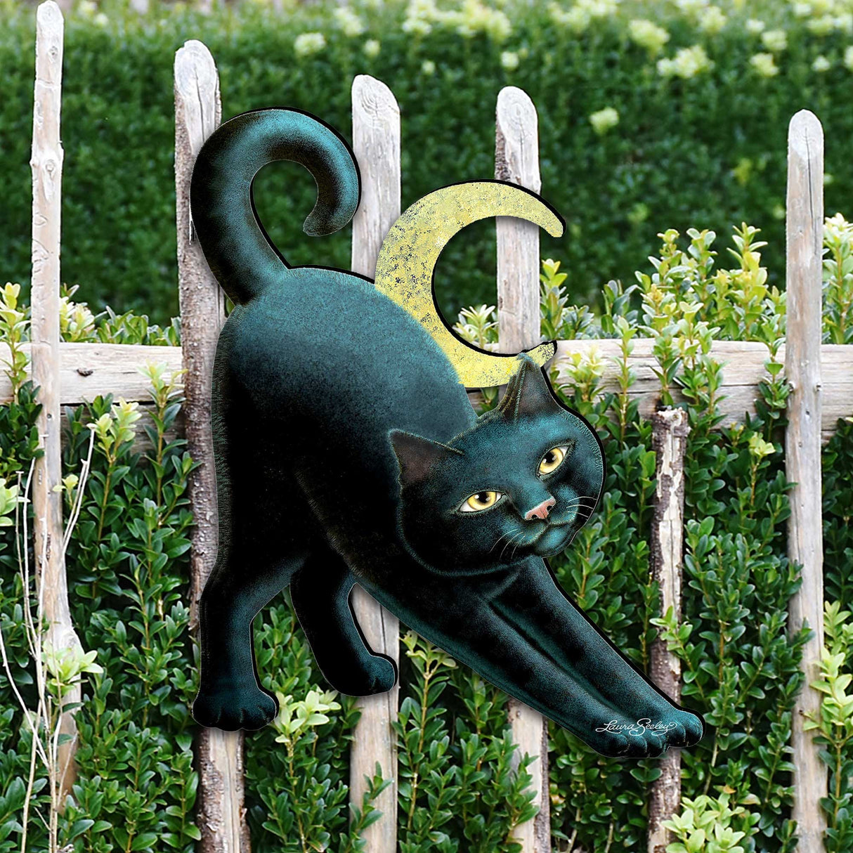 Decoración de Halloween con un gato espeluznante para la puerta, por Laura Seeley - Decoración de Halloween para Acción de Gracias - 8512054H