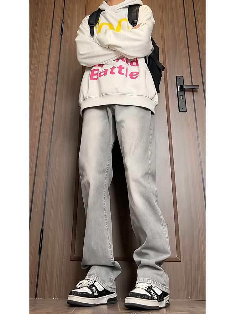 Black Casual Trousers Straight Micro-pull - Lootquake