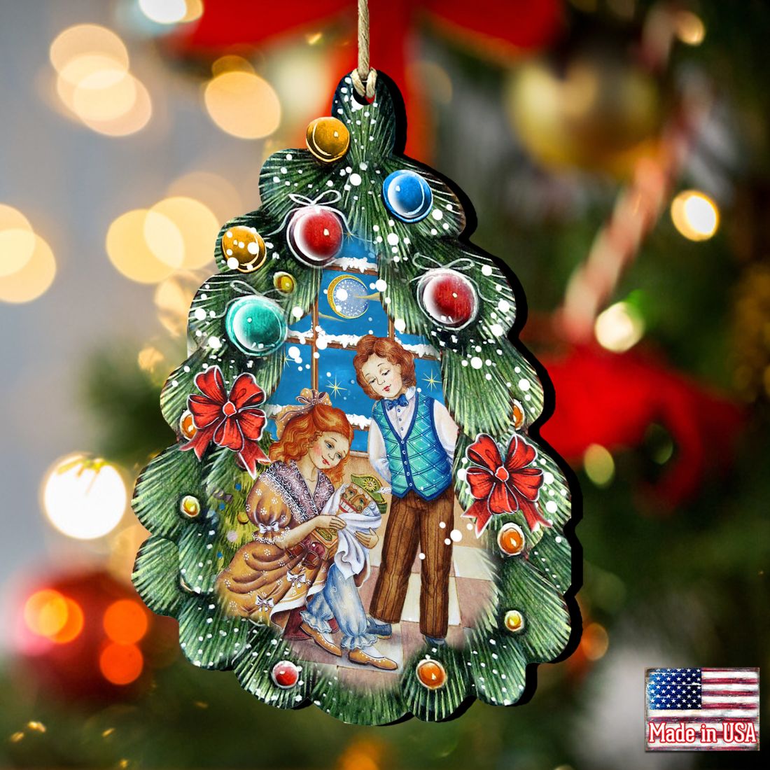 Nutcracker Christmas Tree Wooden Ornaments by G. DeBrekht - Christmas Decor - 8119184