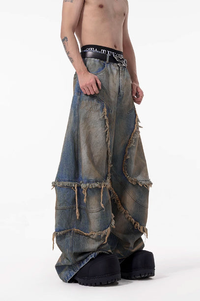 American-style Distressed Machete Jeans - Lootquake