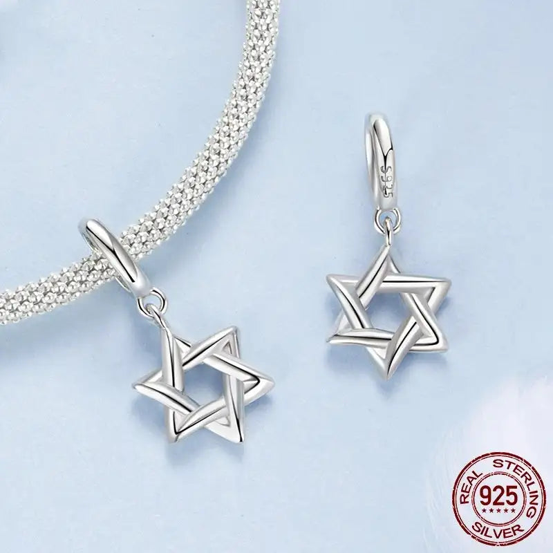 Six-pointed Star Pendant Diy Bracelet String Beads Scattered Beads - Lootquake