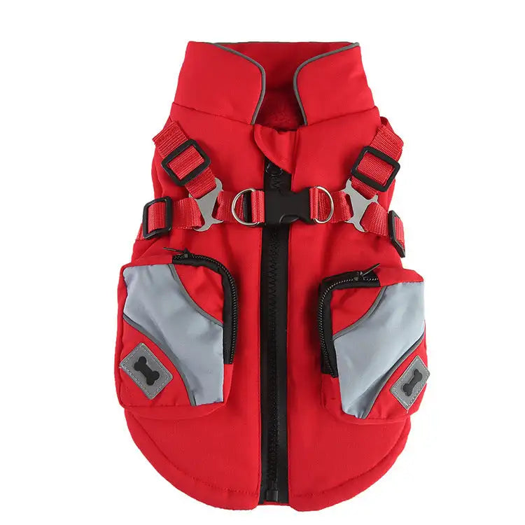 Pet Winter Cotton Dog Clothes Zipper Jacket Dog Supplies - Lootquake