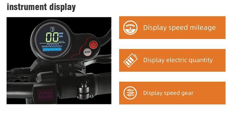 Patinete eléctrico de dos ruedas de 11 pulgadas de ancho y 3000 vatios de potencia con motor dual.