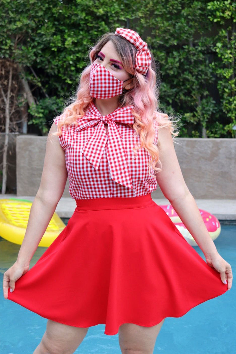 Mascarilla reversible Berry Good / Red Gingham