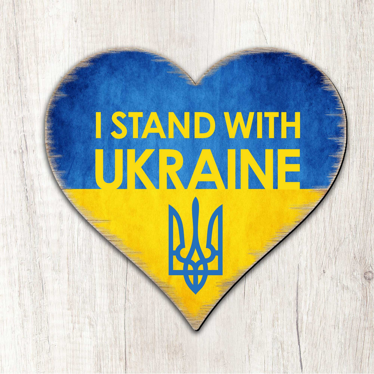 I Stand with Ukraine Heart Door Hanger - International Decor - 8187123H