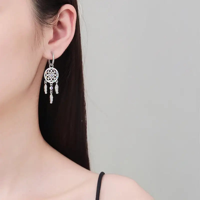 Dream Catcher Earrings Women's Minority Fashion Diamond - Lootquake