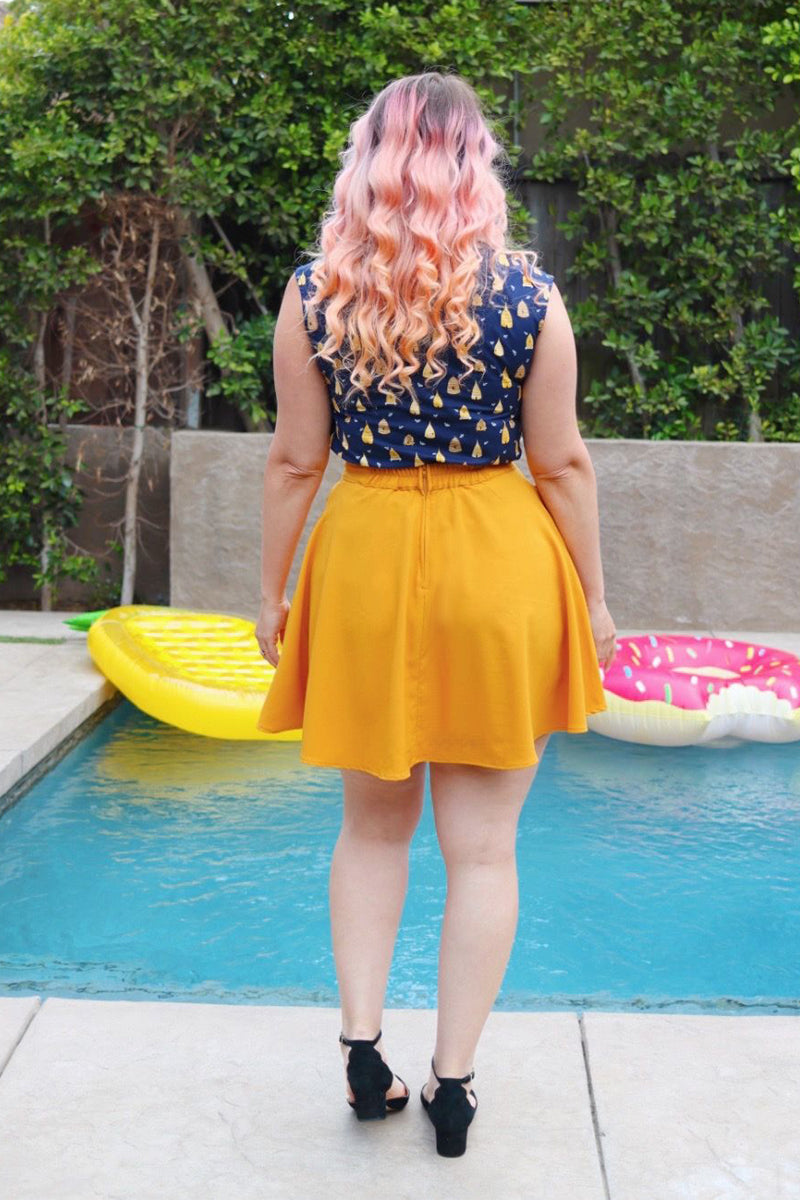 Top con lazo de colmena