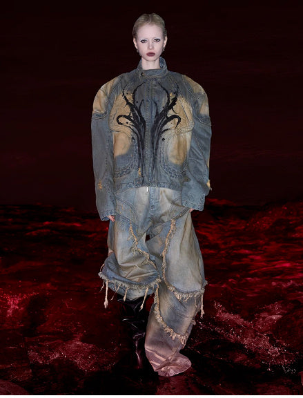 American-style Distressed Machete Jeans - Lootquake