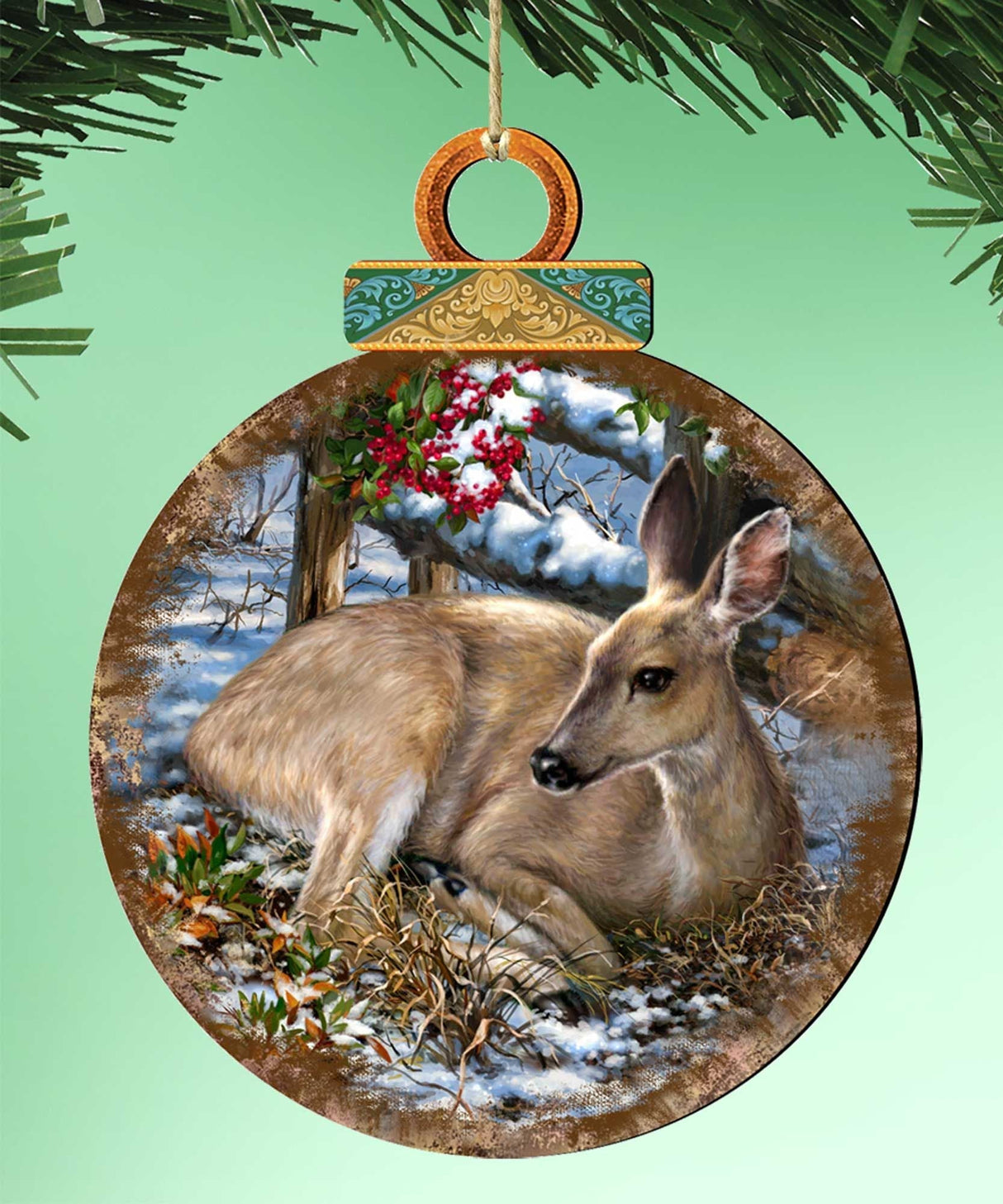 Adorno de madera "Dulce Visita" de Dona Gelsinger - 8021119-1302