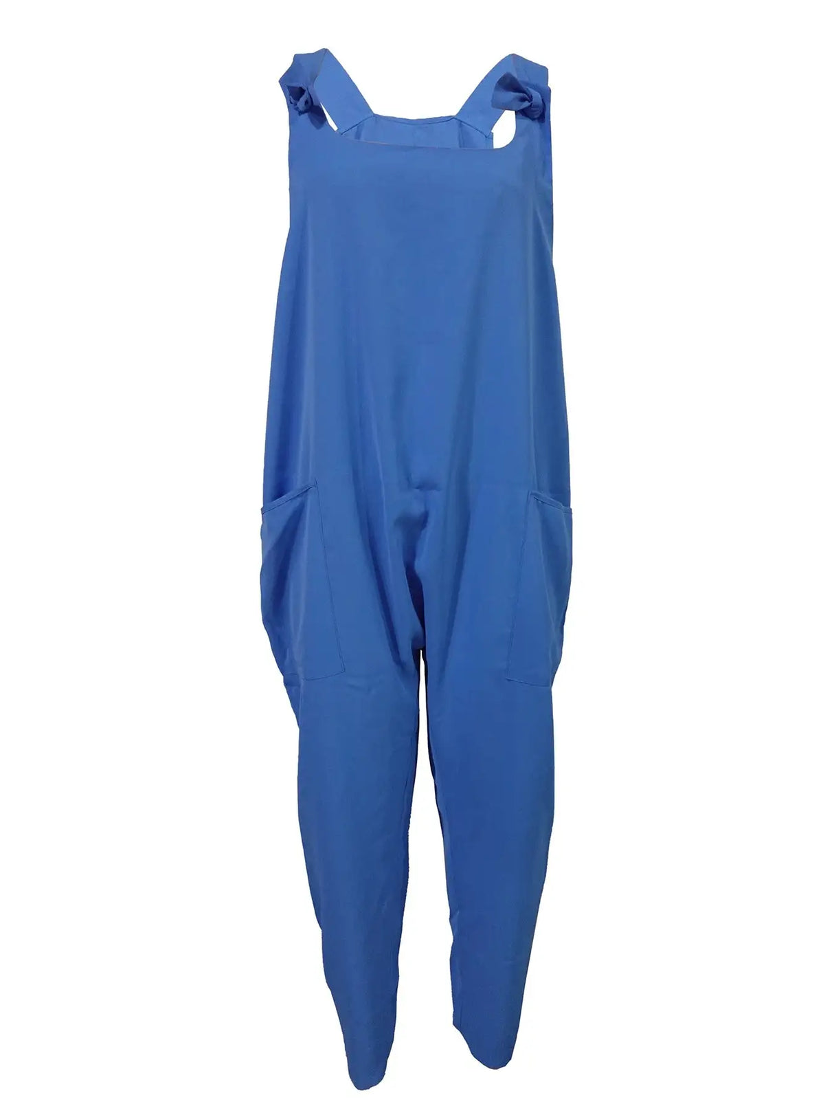 Ladies' Solid Color Button Pocket Design Fashionable Jumpsuit - Lootquake