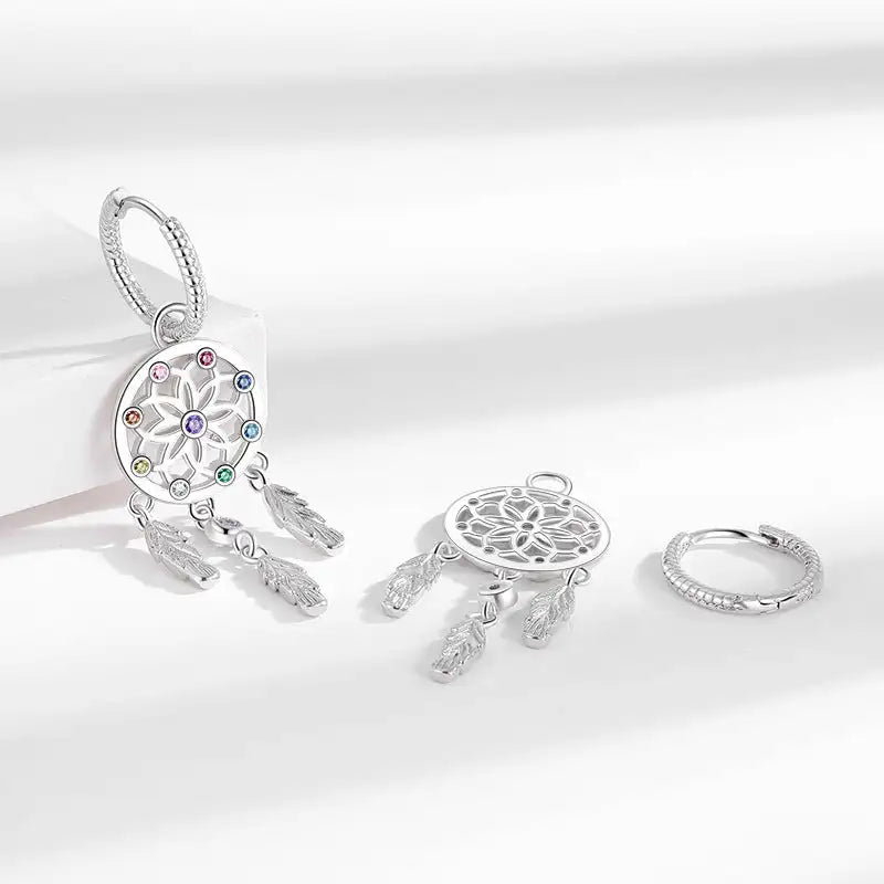 Dream Catcher Earrings Women's Minority Fashion Diamond - Lootquake
