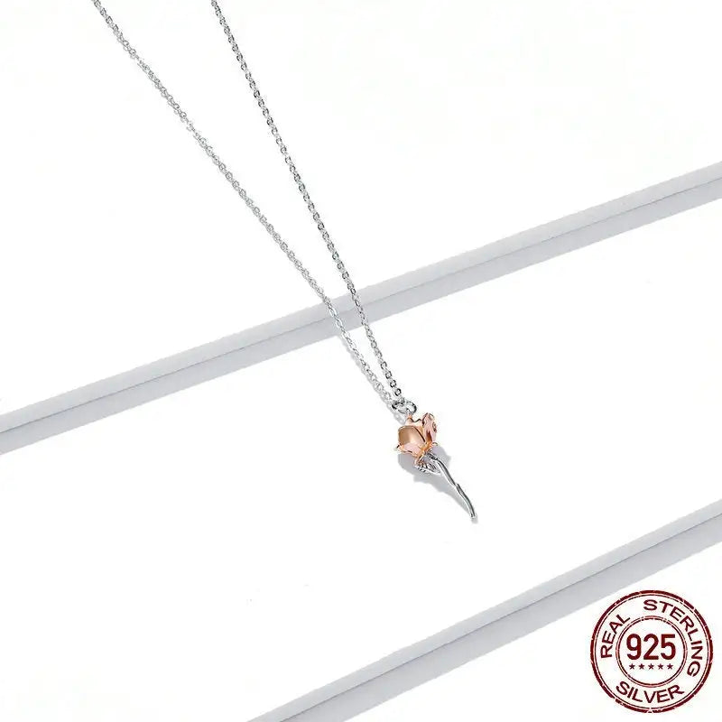 Female Creative All-match Rose Necklace Ring - Lootquake