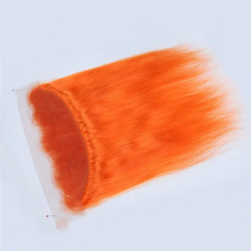 Color Human Hair Curtain Orange Hair Curtain - Lootquake