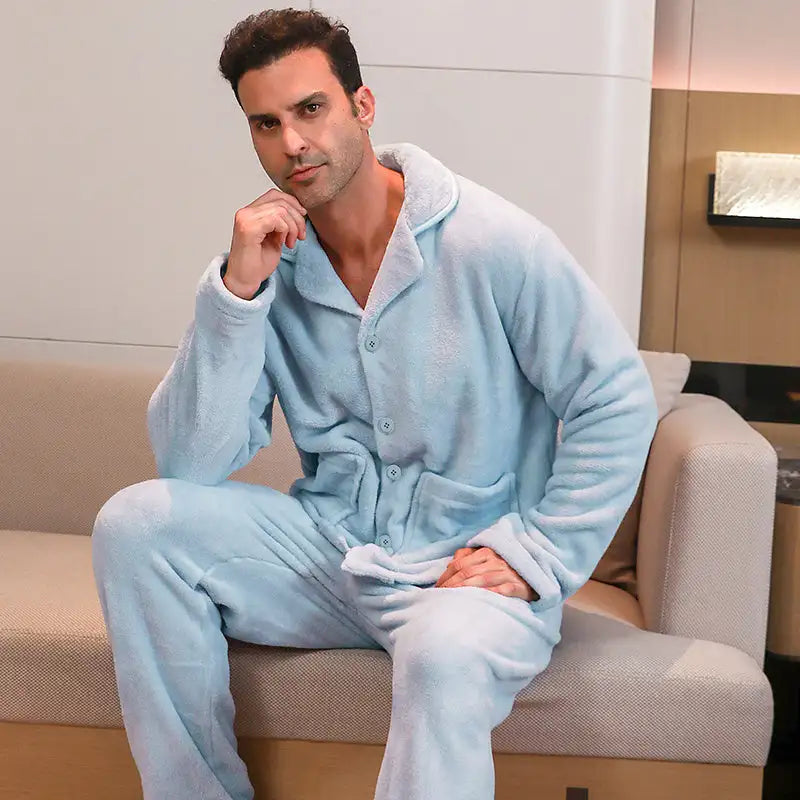 Men's Pajama Velvet Set - Lootquake