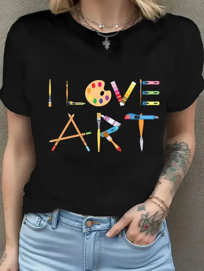 Women's Printed Short Sleeved Shirt - Lootquake