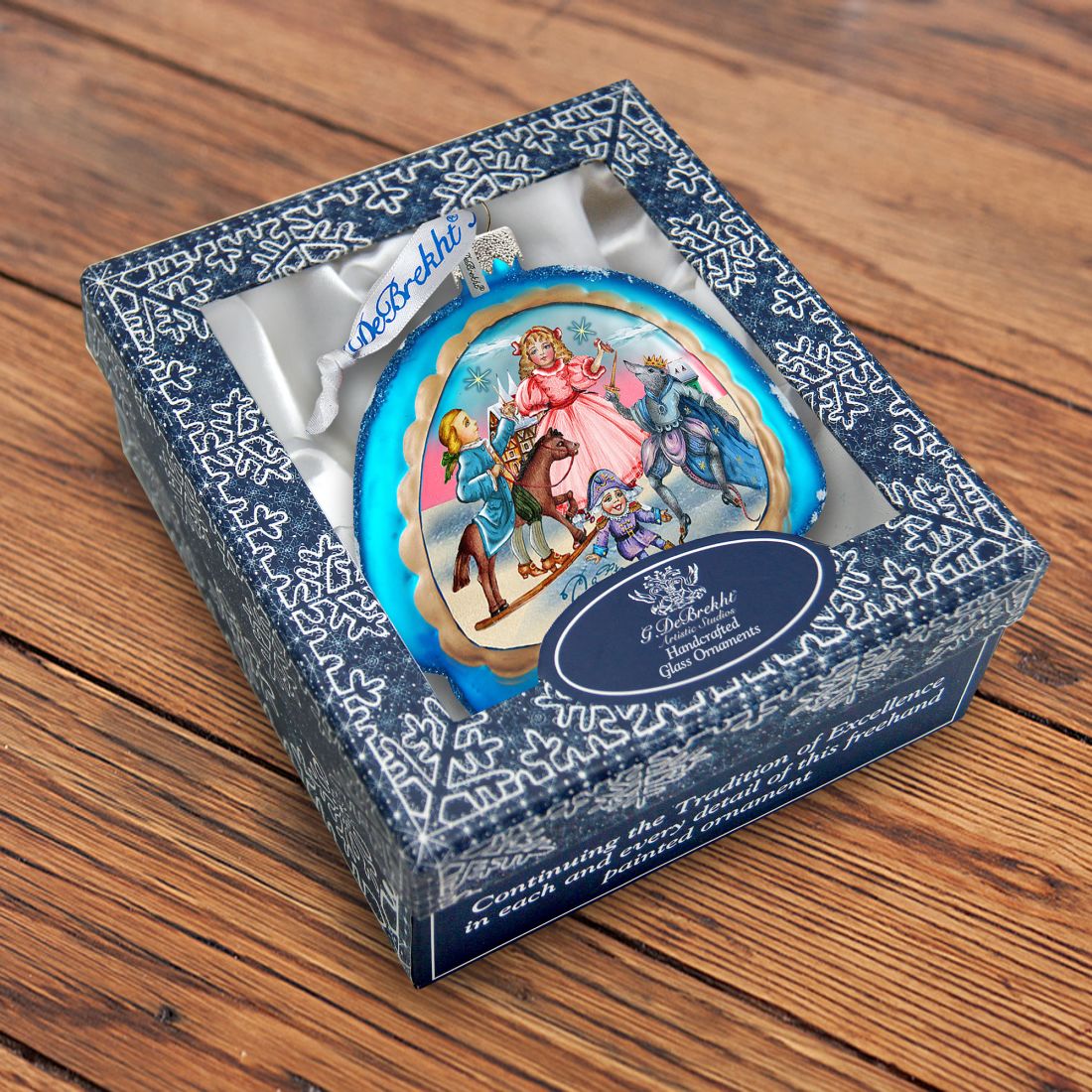 Nutcracker Rainbow Glass Ornament by G. DeBrekht - Christmas Decor - 756-006