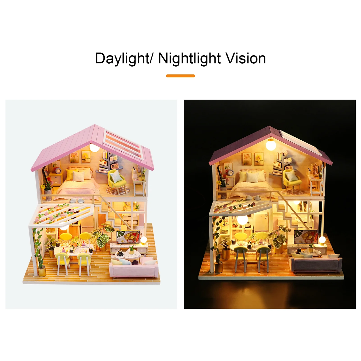 Miniature Wizardi Roombox Kit - Cute Villa Dollhouse Kit