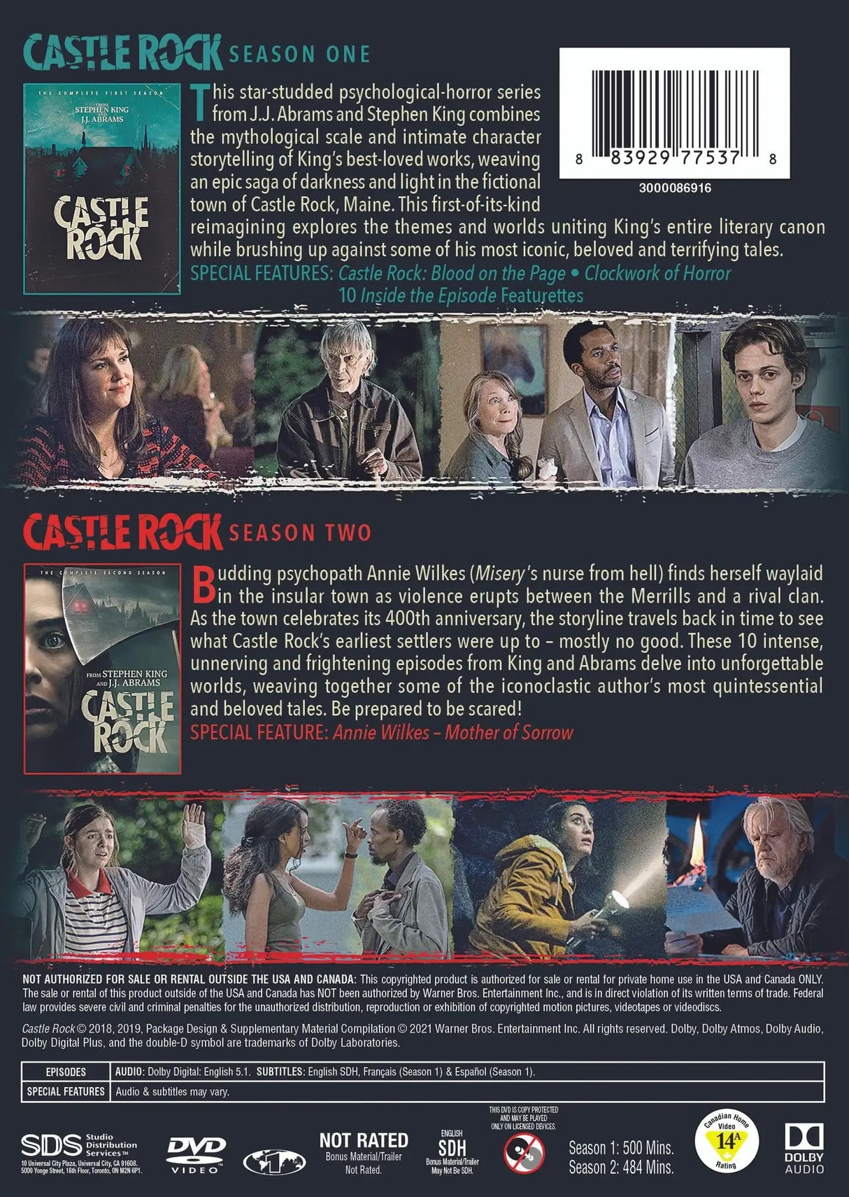 SDS - Castle Rock: The Complete TV Series (DVD) - Lootquake