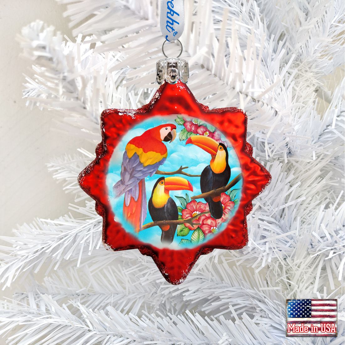 Adorno de cristal Amarante del Monte Rushmore de G. DeBrekht - Decoración navideña costera - 775483