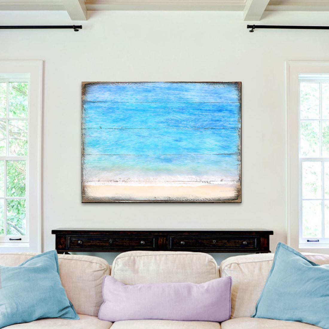 Spataro Beach Wood Wooden Coastal Wall Art by Nature Wonders - Coastal Sea-Life Decor - 95226-2B