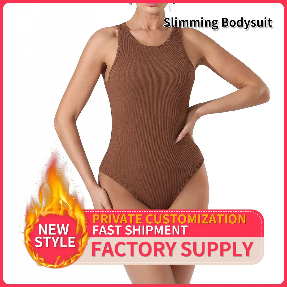 Women's Fashion Simple Solid Color Bodysuit - Lootquake
