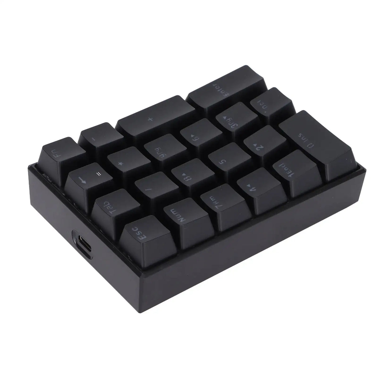 Wired Keyboard Stepped Keycap Fadeless Durable Backlit 21 Keys LED Mechanical KeyboardRed Shaft - Lootquake