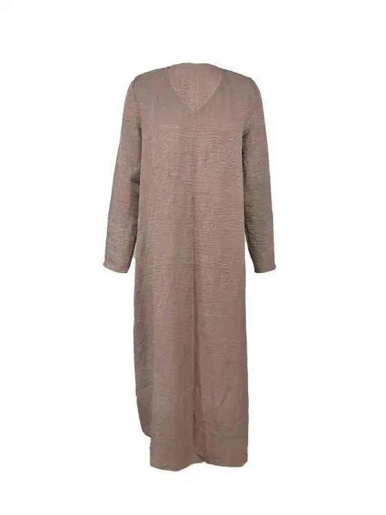 Women's V-neck Solid Color Fashionable Dress - Lootquake