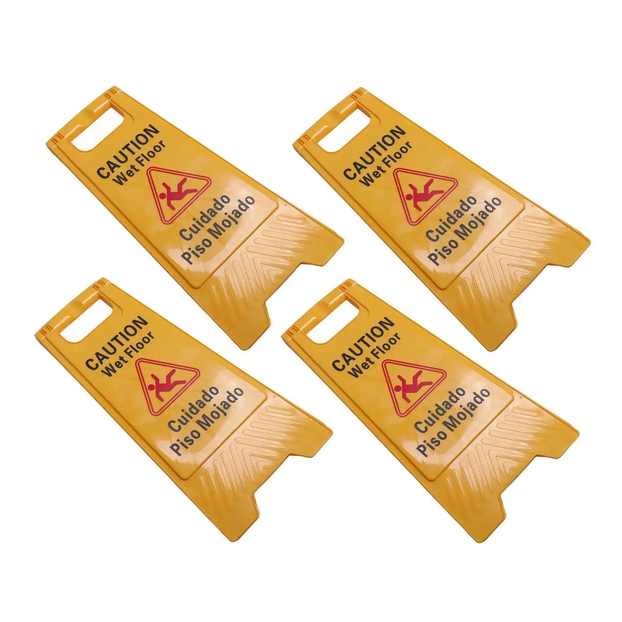 12Pcs Wet Floor Sign Foldable A Frame Caution Floor Sign Plastic 2 Sided for Indoor Outdoor - Lootquake