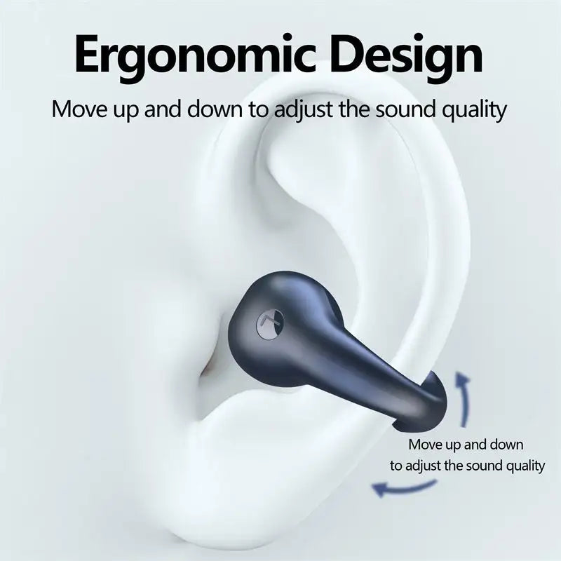 Bone Conduction Headphones TWS Earbuds Ear Clip Bluetooth 5.3 Touch Wireless Earphone In-Ear Bass HIFI Sports Headset - Lootquake