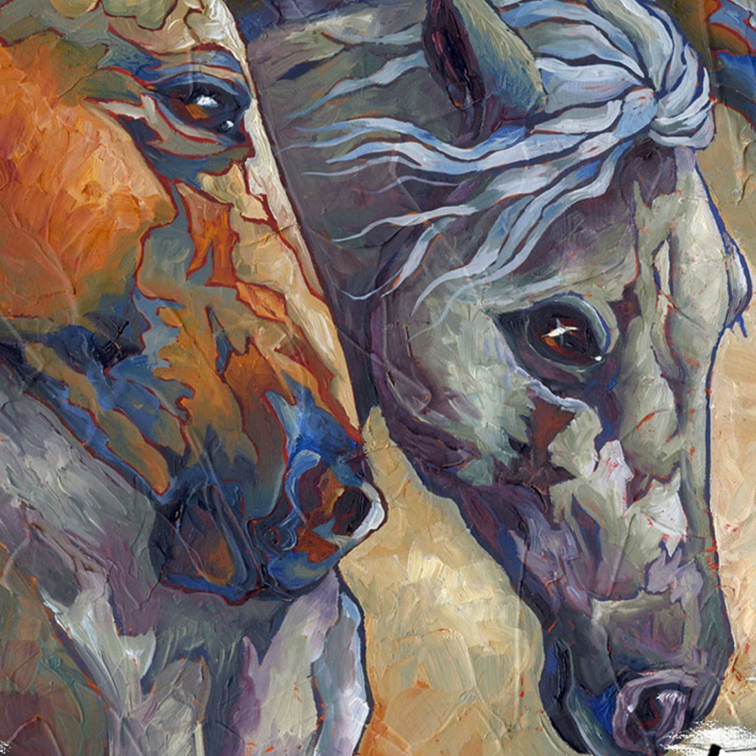 Arte mural "Déjenlos correr" de J. Bergsma - Decoración navideña con temática de vida silvestre - 8591259W-JB