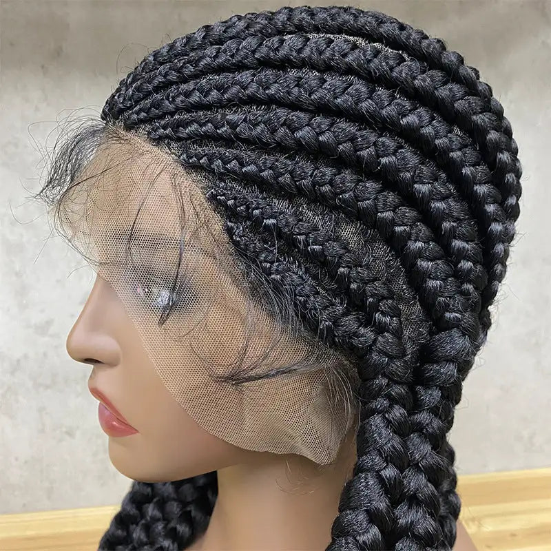 Stretch Mesh Chemical Fiber Head Cover 9 Strand Braid Wig - Lootquake