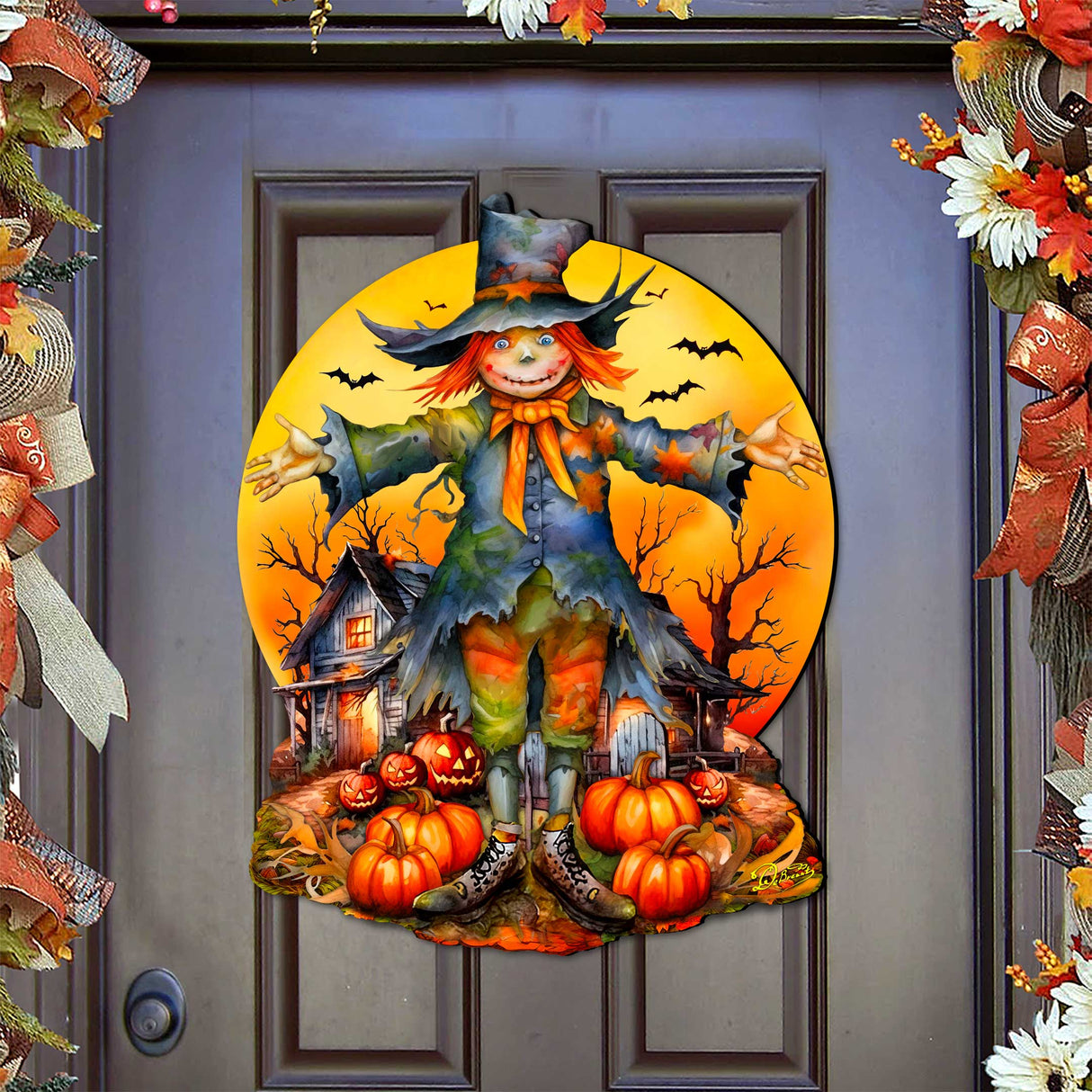 Decoración navideña de espantapájaros para puerta de Halloween por G. DeBrekht - Decoración de Halloween - 8652798H