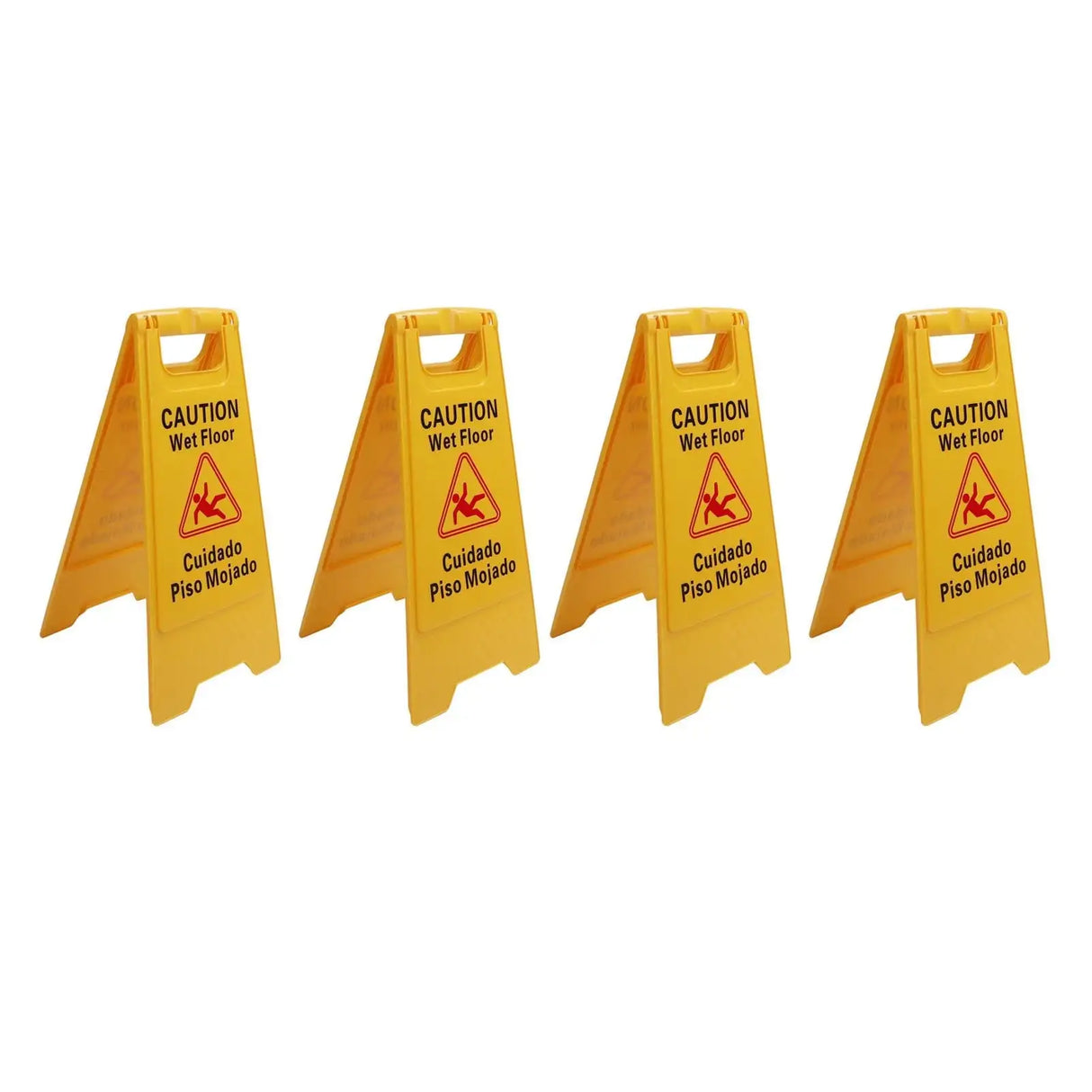 12Pcs Wet Floor Sign Foldable A Frame Caution Floor Sign Plastic 2 Sided for Indoor Outdoor - Lootquake