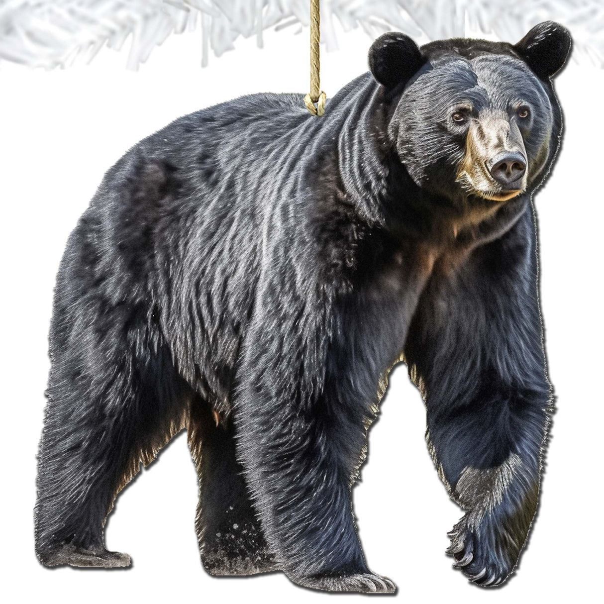 Adornos de madera de oso negro de Alaska de G.Debrekht - Decoración navideña con temática de vida silvestre - 8710105-1