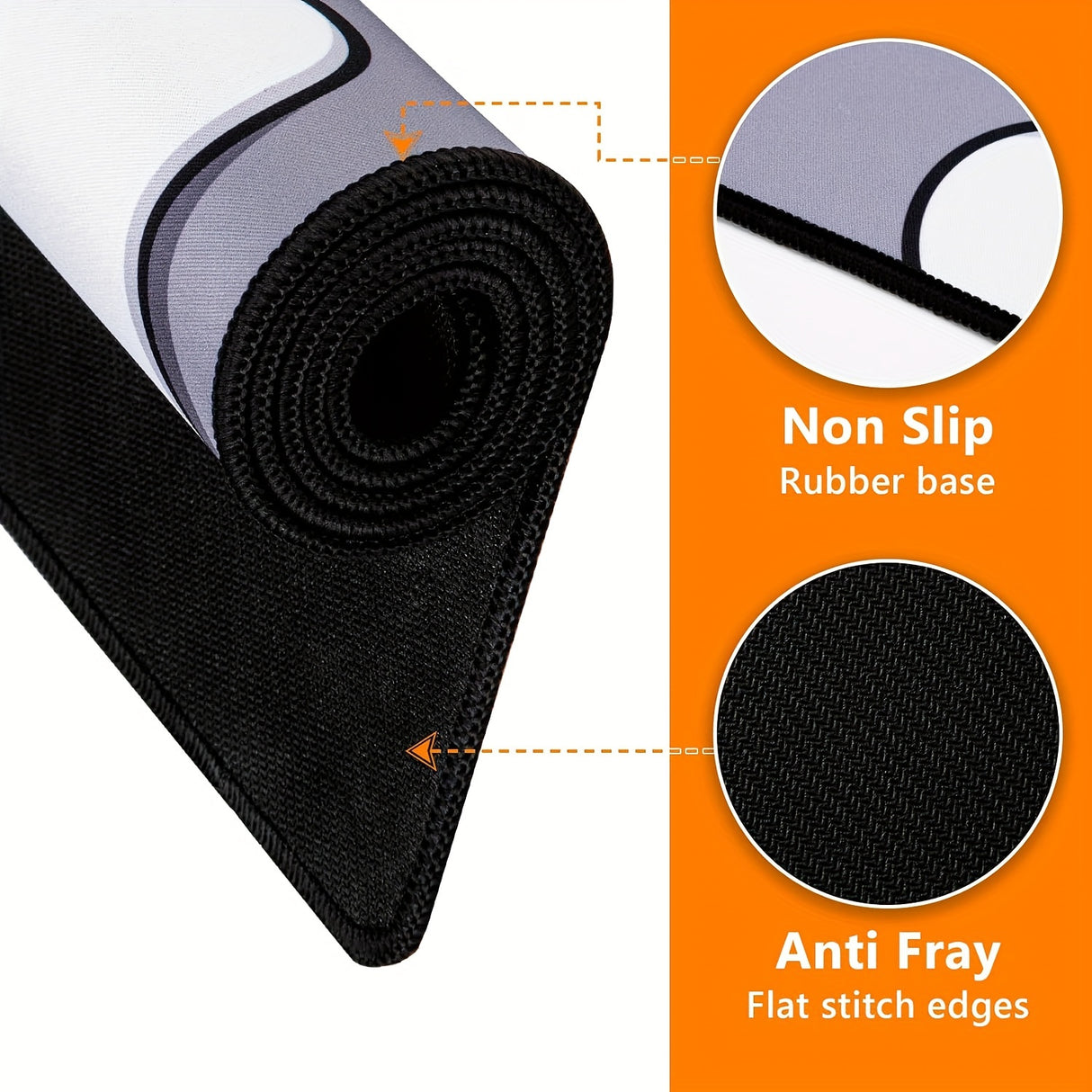 Professional Craftsman Gaming Mouse Pad - Large, Extra-Large, XXL Black & White Camouflage Design, Stain-Resistant & Non-Slip Rubber Base with Durable, Odor-Free Surface - Ideal for Gamers, Mouse Pad Gaming